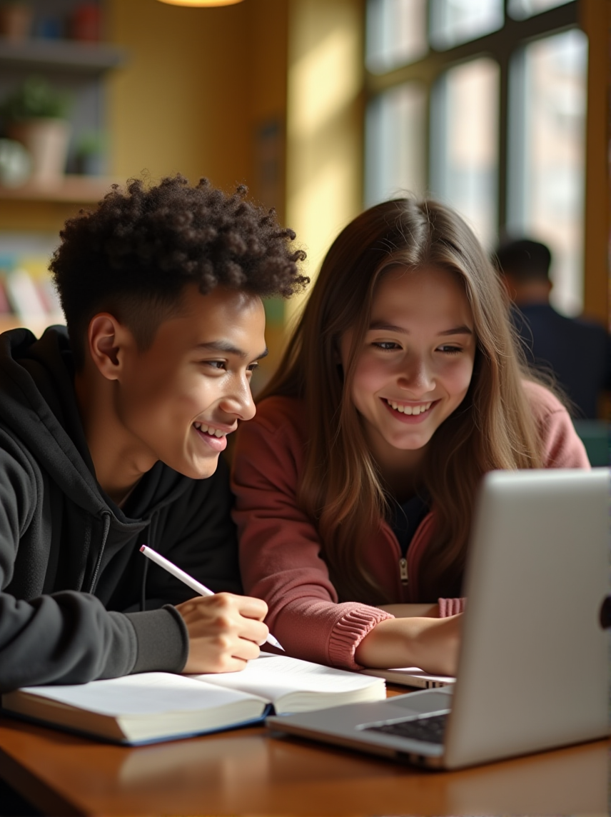 Students learning together